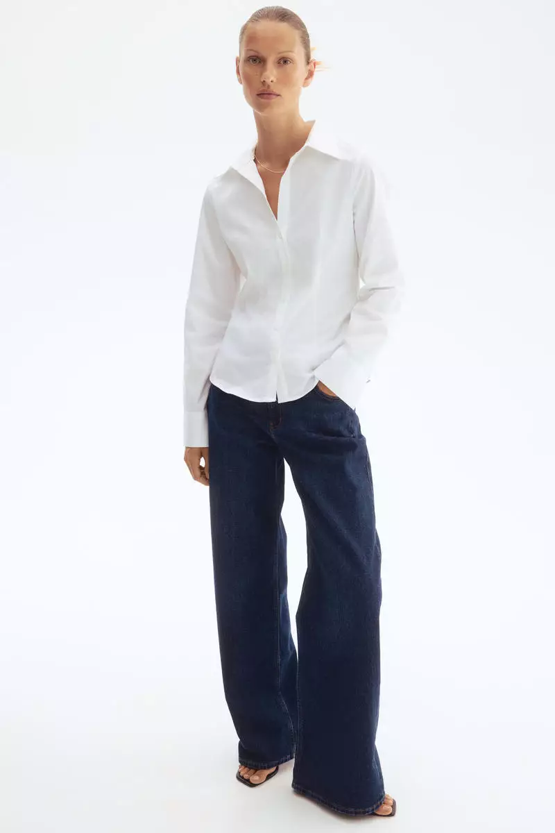 Stretchy cotton shirt