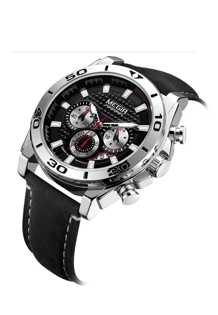 Megir black watch sale