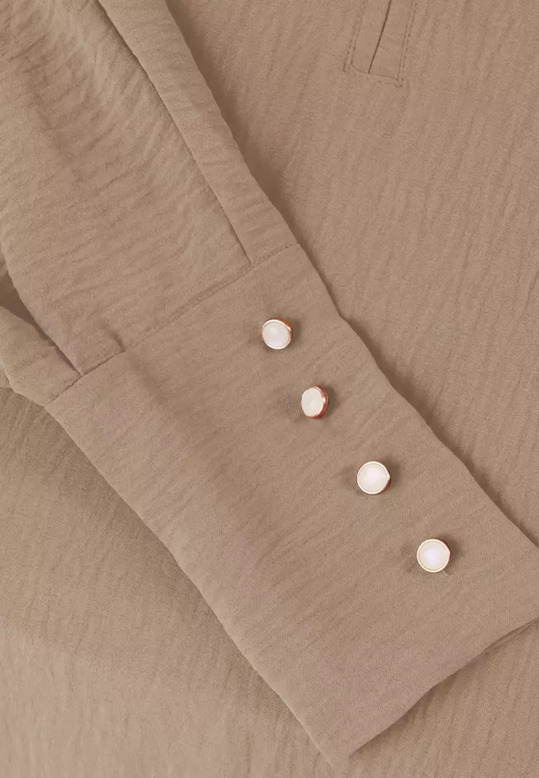 Cotton Bee - Yadira Abaya | Dress Gamis Muslimah Khimar - Cream