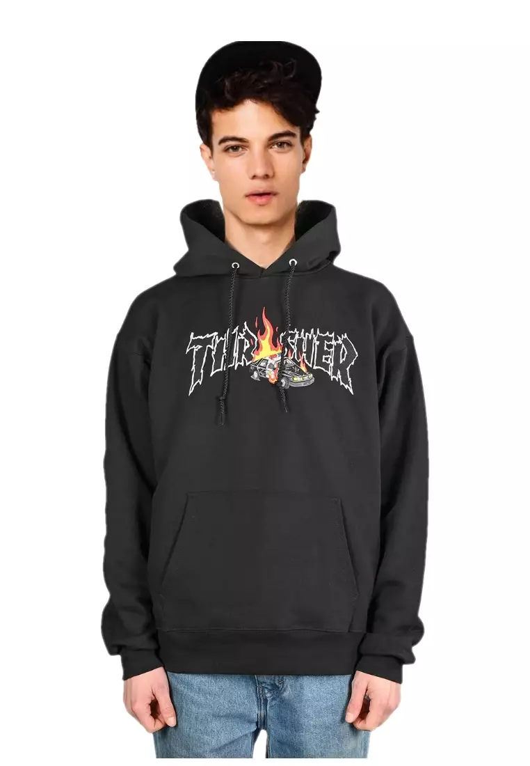 Buy THRASHER Thrasher Cop Car Hood- Black Online | ZALORA Malaysia