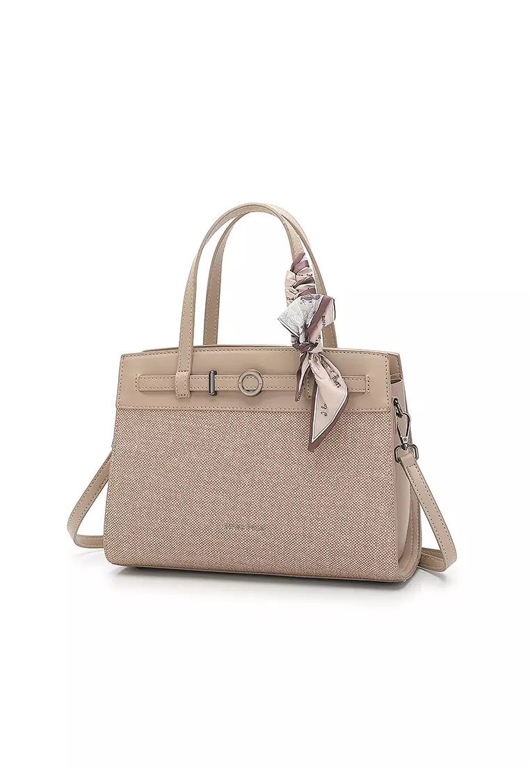 Women's Top Handle Bag / Sling Bag / Crossbody Bag / Shoulder Bag (Tas Tangan Wanita / Tas Selempang Wanita / Tas Bahu Wanita) - Cokelat