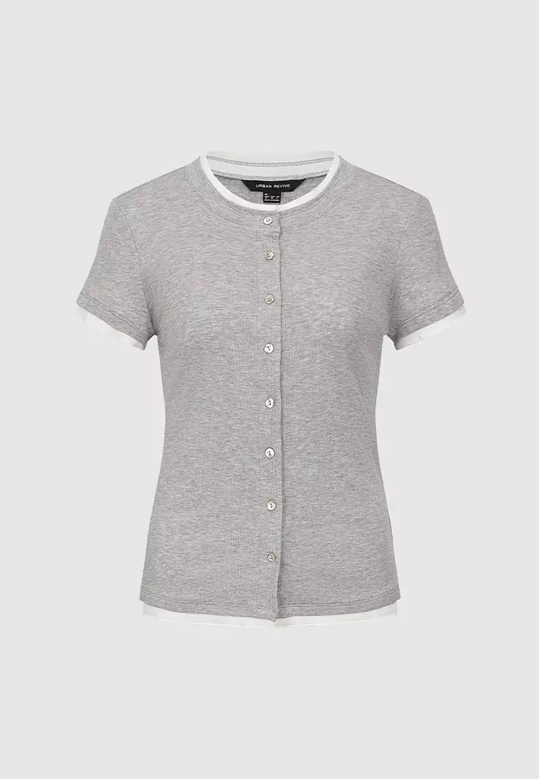 Short Sleeve 2 In 1 Shirts