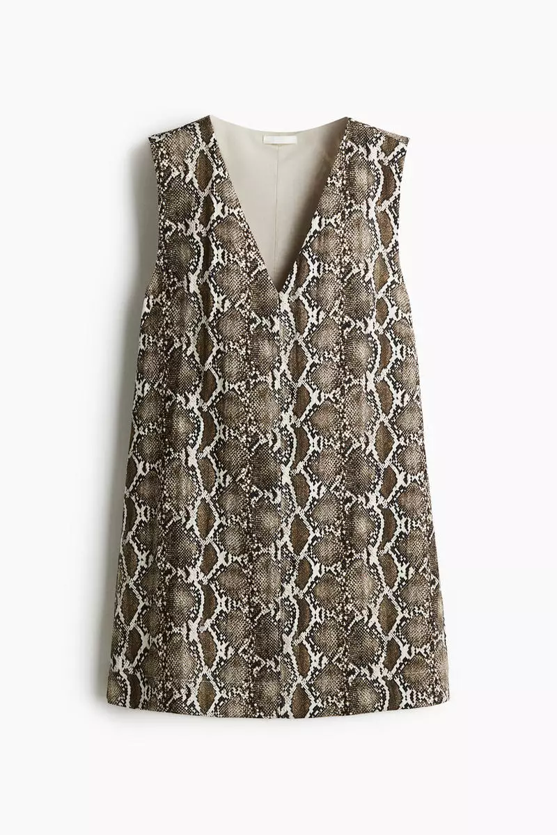 V-neck shift dress