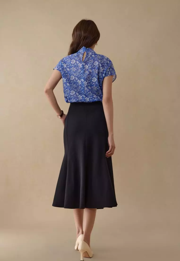 G2000 Tie-Neck Floral Print Blouse