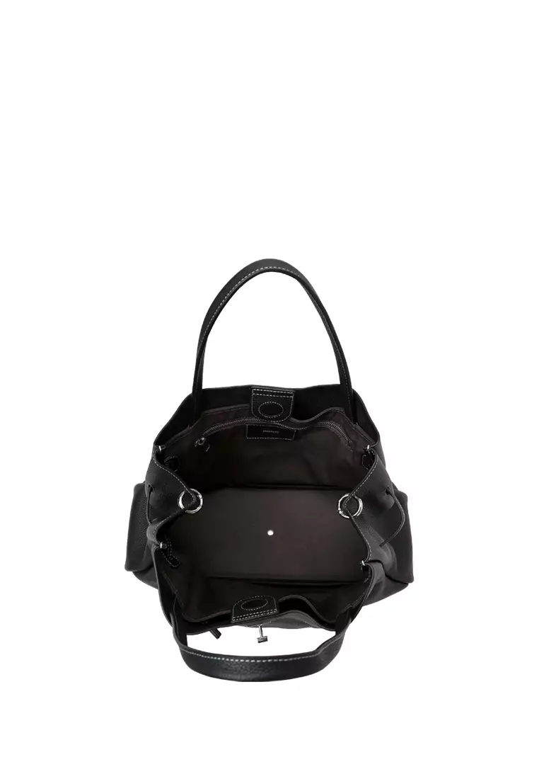 SAOIRSE Soft Structural Belt Tote Bag - Black