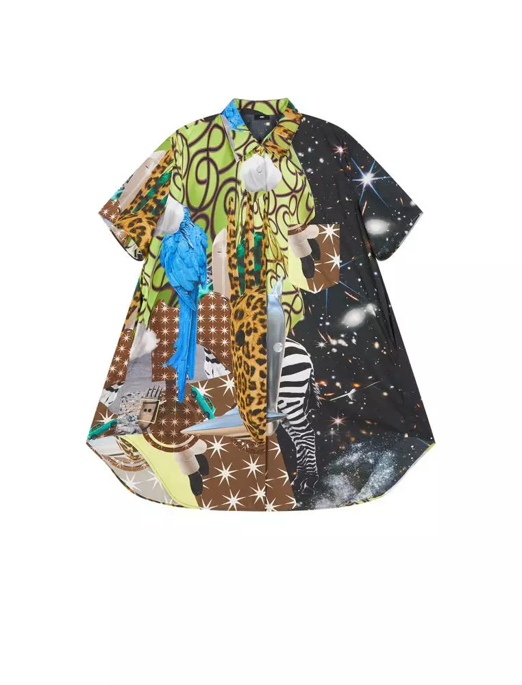 JNBY Women's Loose Color-Block Printed Shirt