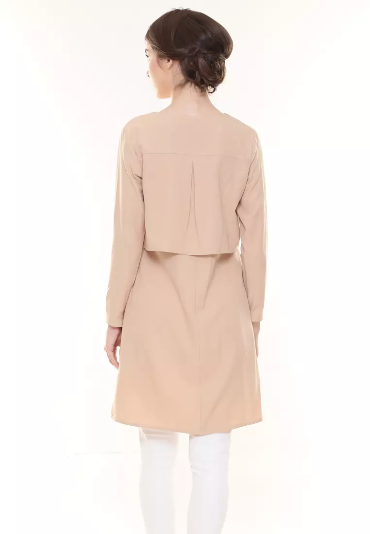 Aubrey Long Top Nursing Friendly in Beige