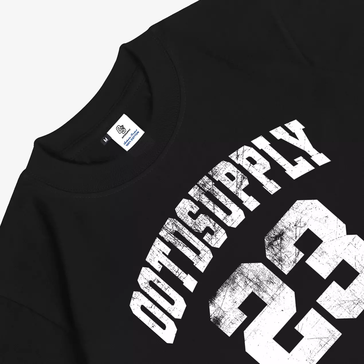 OOTDSUPPLY Croptee Fit iconic 23 White & Black | Croptee Slimfit | Atasan Wanita | Kaos Crop CSF016