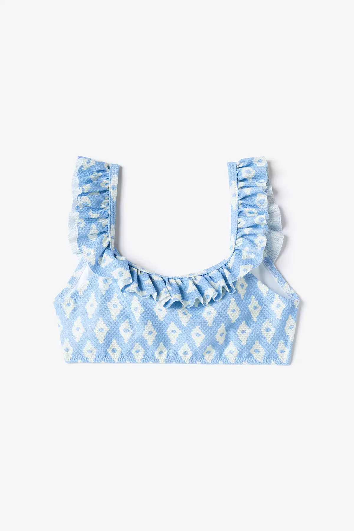 Pink Leaf Patterned Girl's Bikini Set