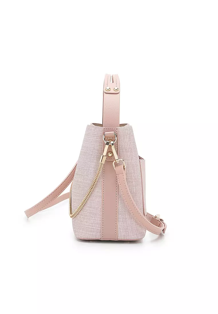 Women's Top Handle Bag / Sling Bag / Crossbody Bag - Pink