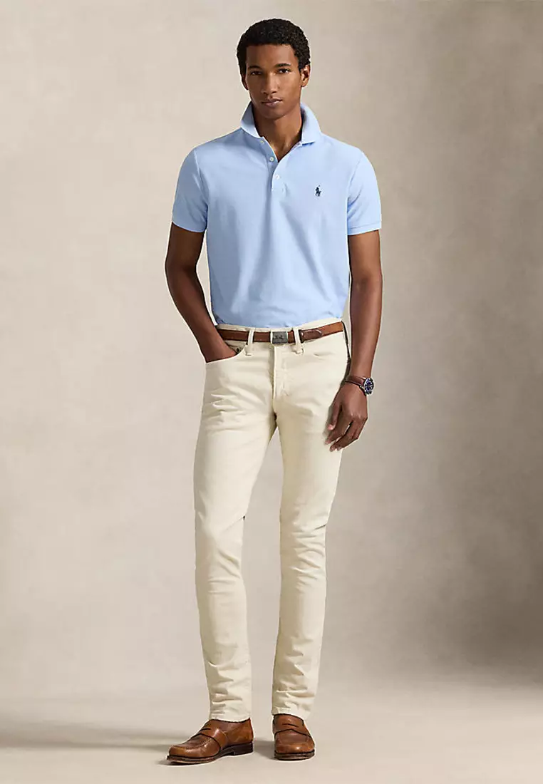 Custom Slim Fit Honeycomb-Mesh Polo