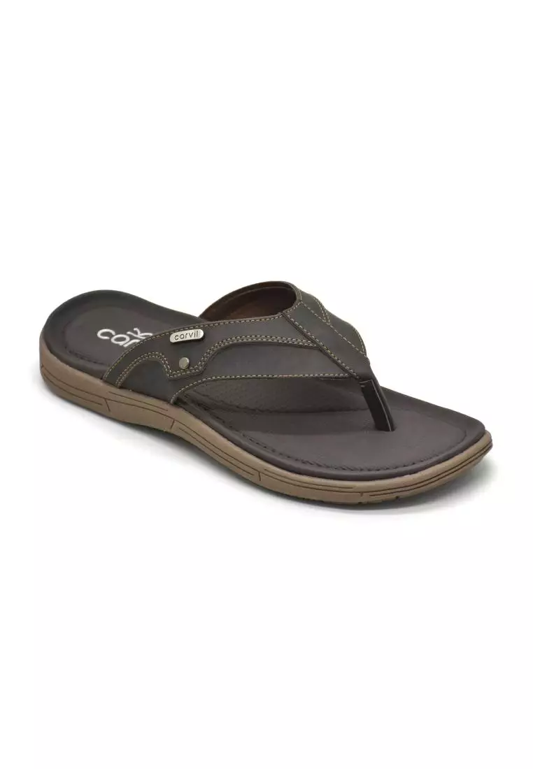 Jual Carvil Carvil Sandal Pria Leeds-01 M Dark Brown Original 2026 ...