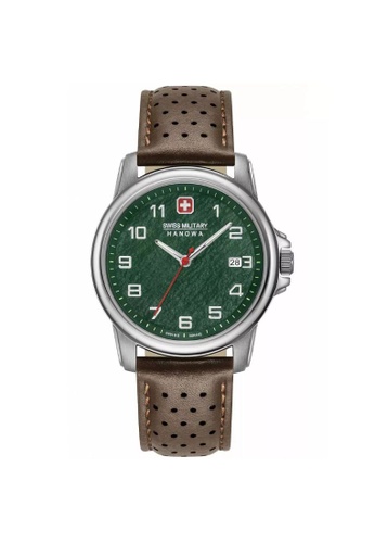 Swiss Military Hanowa green Swiss Military Hanowa Green Dial With Brown Leather Strap Men Watch 06-4231.7.04.006 21F5BACB76D091GS_1