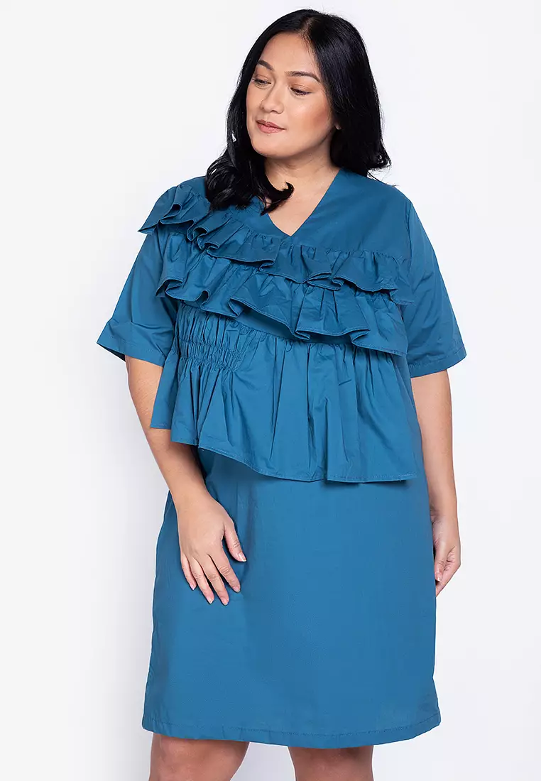 Buy Maxine Plus Size Premium Ruffled Dress 2025 Online ZALORA