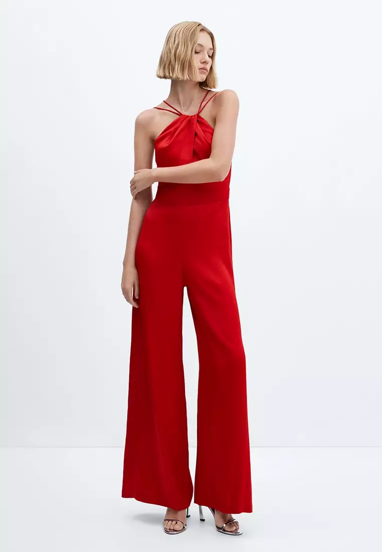 Mango jumpsuit red shop