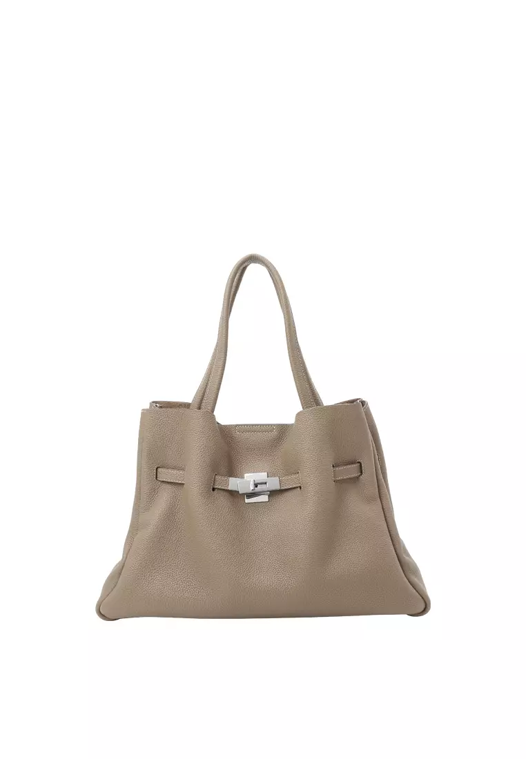 SAOIRSE Soft Structural Belt Tote Bag - Toffee