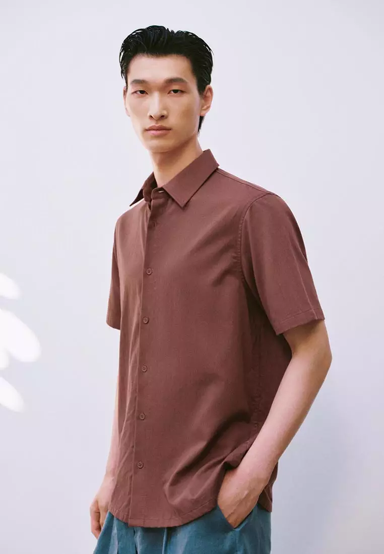 宽松型B开襟衬衫