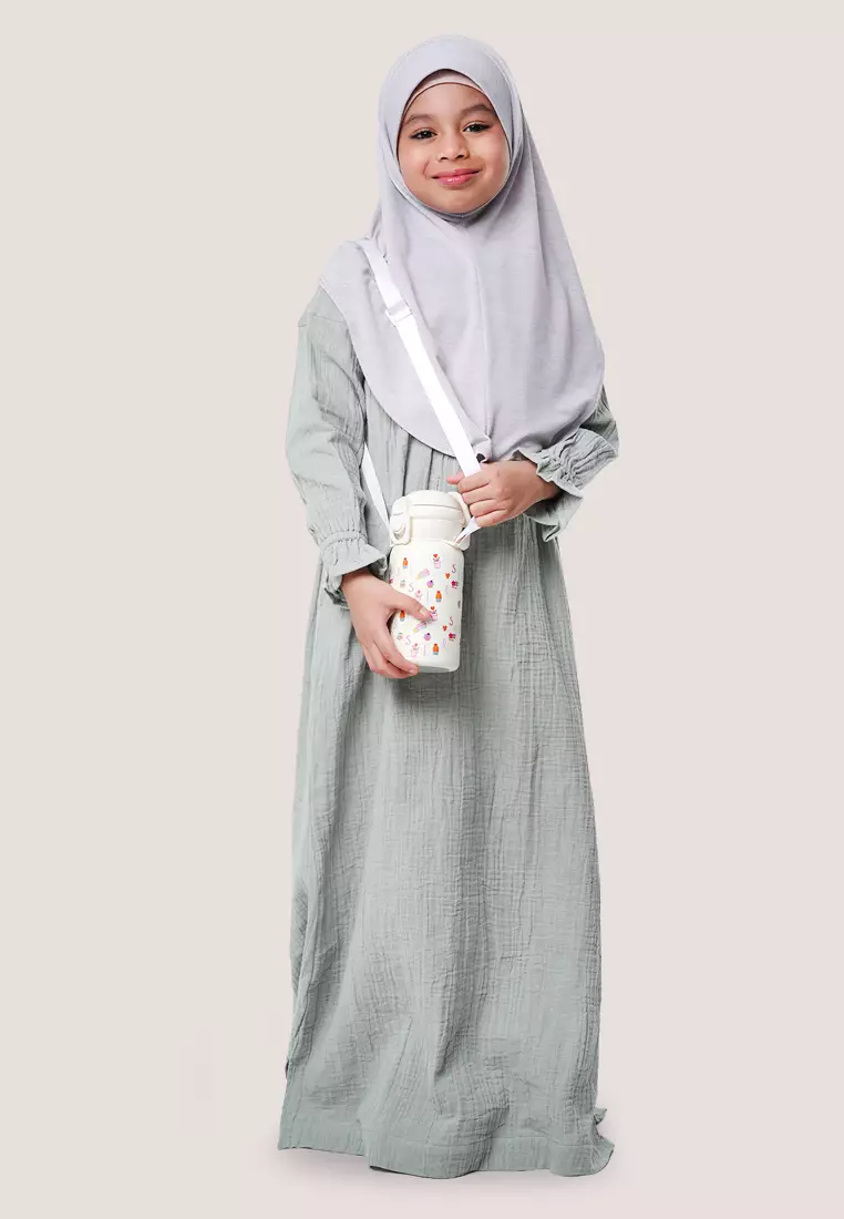 Siti Khadijah Darya Jubah Kids in Teal Green