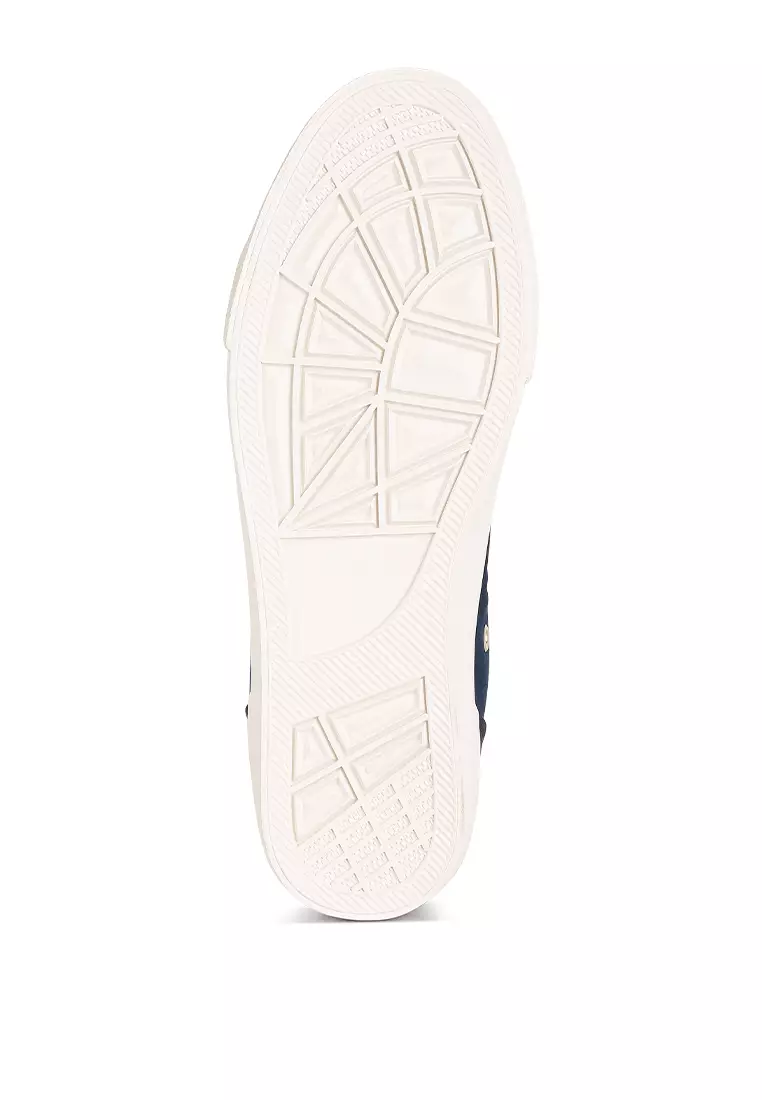 Sepatu Kets Pria Sepanjang Pergelangan Kaki Warna Navy