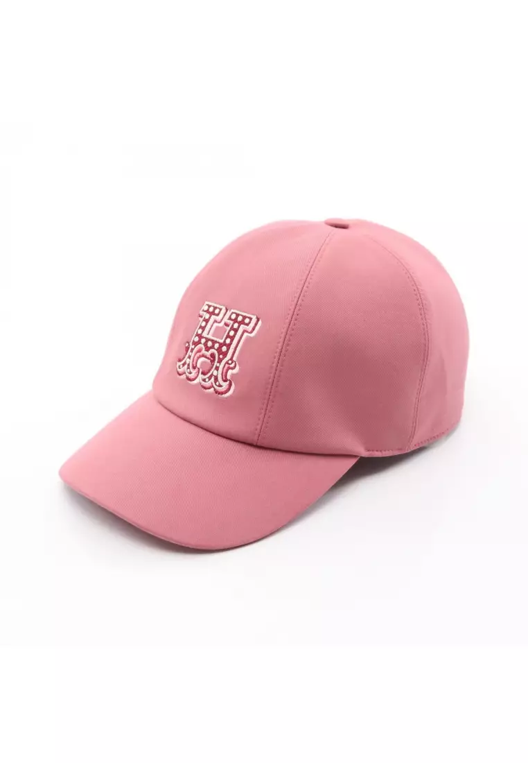 Pre-Loved Hermès Serena HElectric Rose Sorbet casquette cap cotton pink
