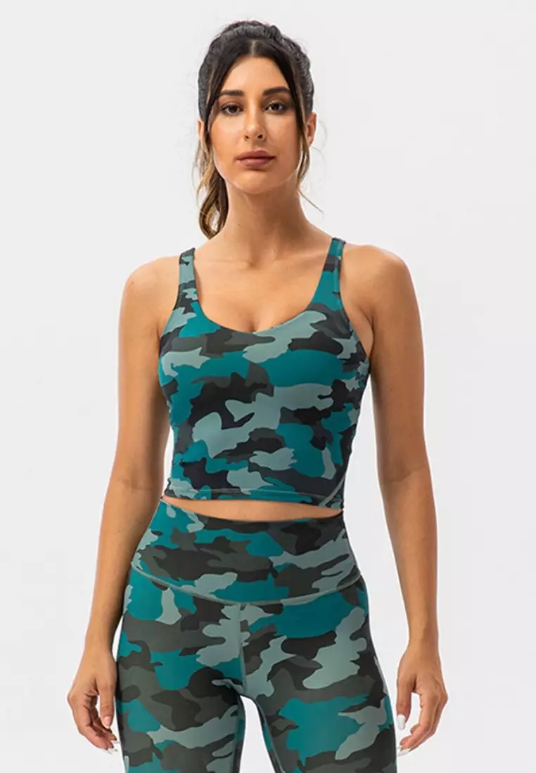 Buy XAFITI Shockproof Running High Strength Camouflage Sports Bra 2024  Online