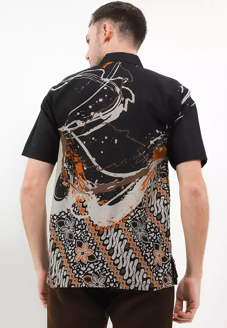 Dixie Kemeja Batik Exclusive Premium Pria Casual Modern Lengan Pendek