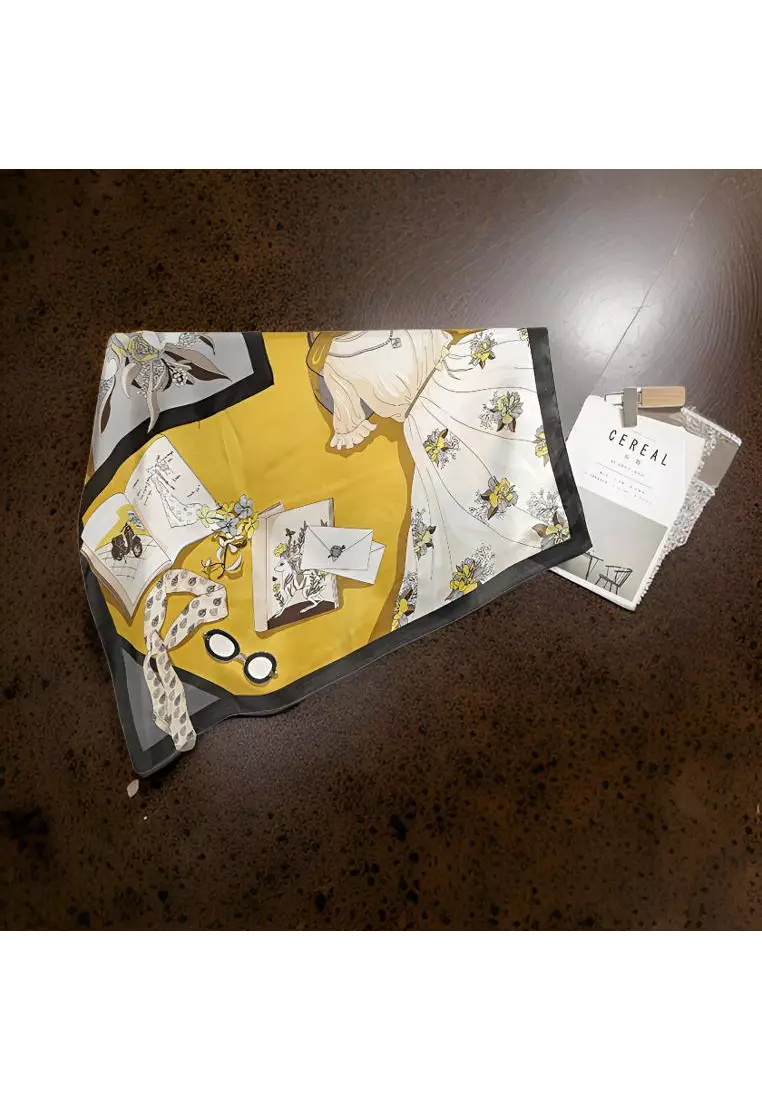 Luxury Silk Ladies' Large Scarf, Sun-Proof Crepe Satin, Premium Souvenir.