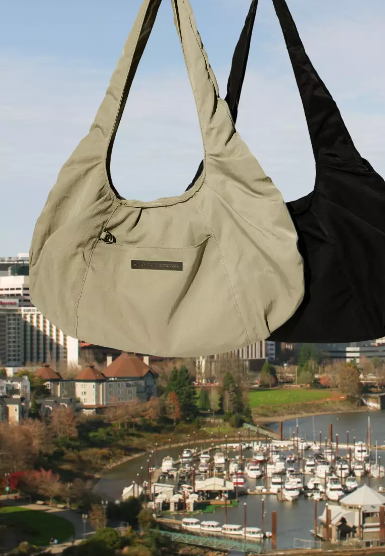 AIRY NYLON Nylon Crossbody Bag Beige