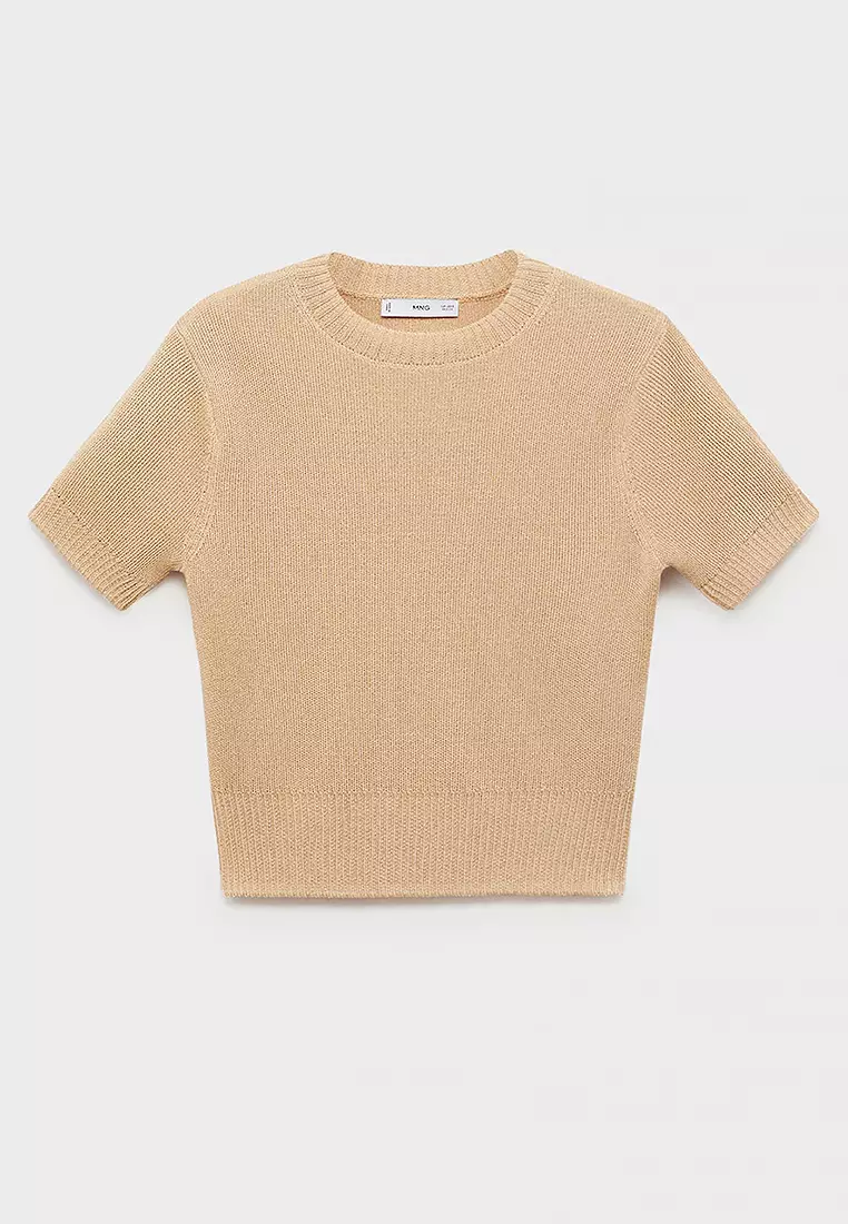 Short-Sleeved Crop Sweater