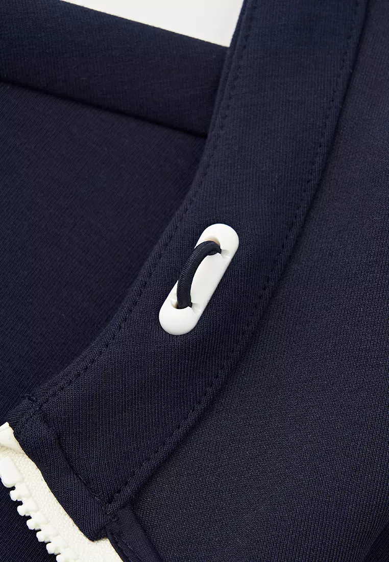 男裝 LOGO BLOCKCORE 拼色連帽外套