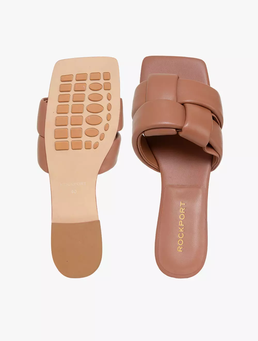 Rockport Women's TG0502 Flat Sandals - Cognac