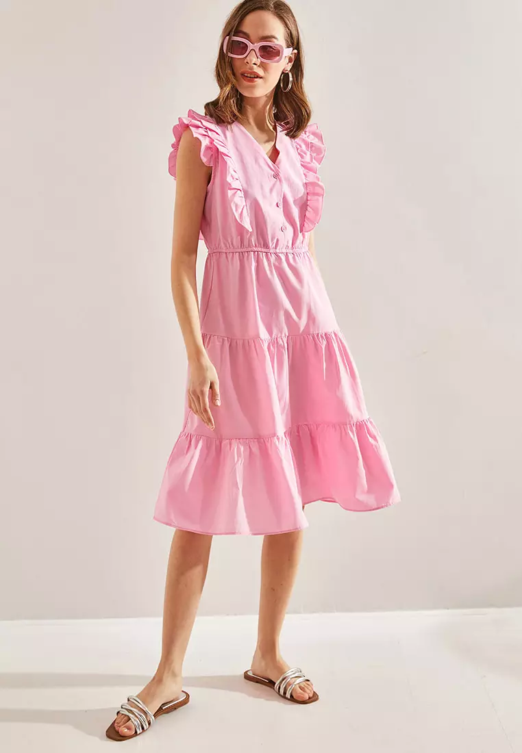 Frilly Buttoned Dress
