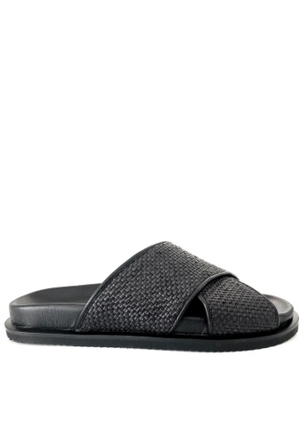 CERRUTI 1881 black CERRUTI 1881® Unisex Slide Sandals - Black - Made in Italy 231FCSHCE99B58GS_1