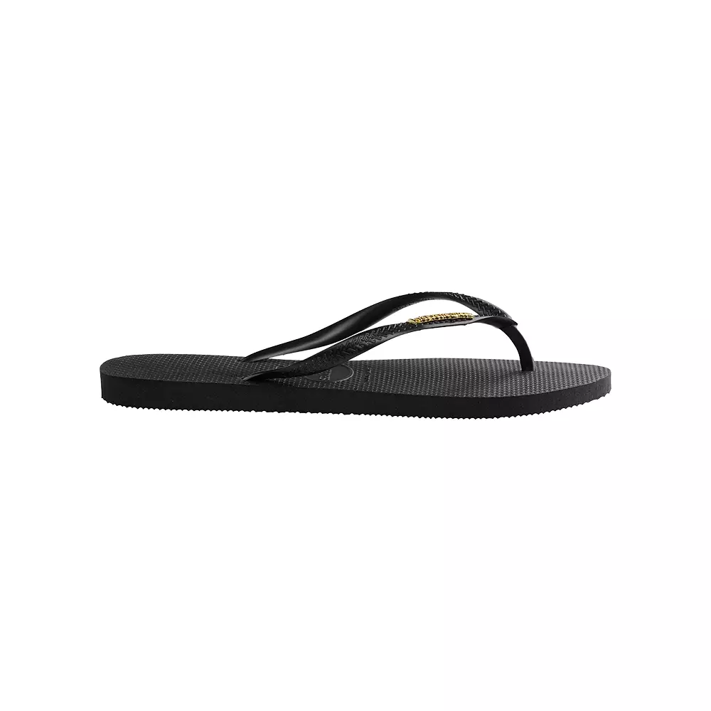 Havaianas Slim Logo Metallic 1924-Black - Sandal Wanita