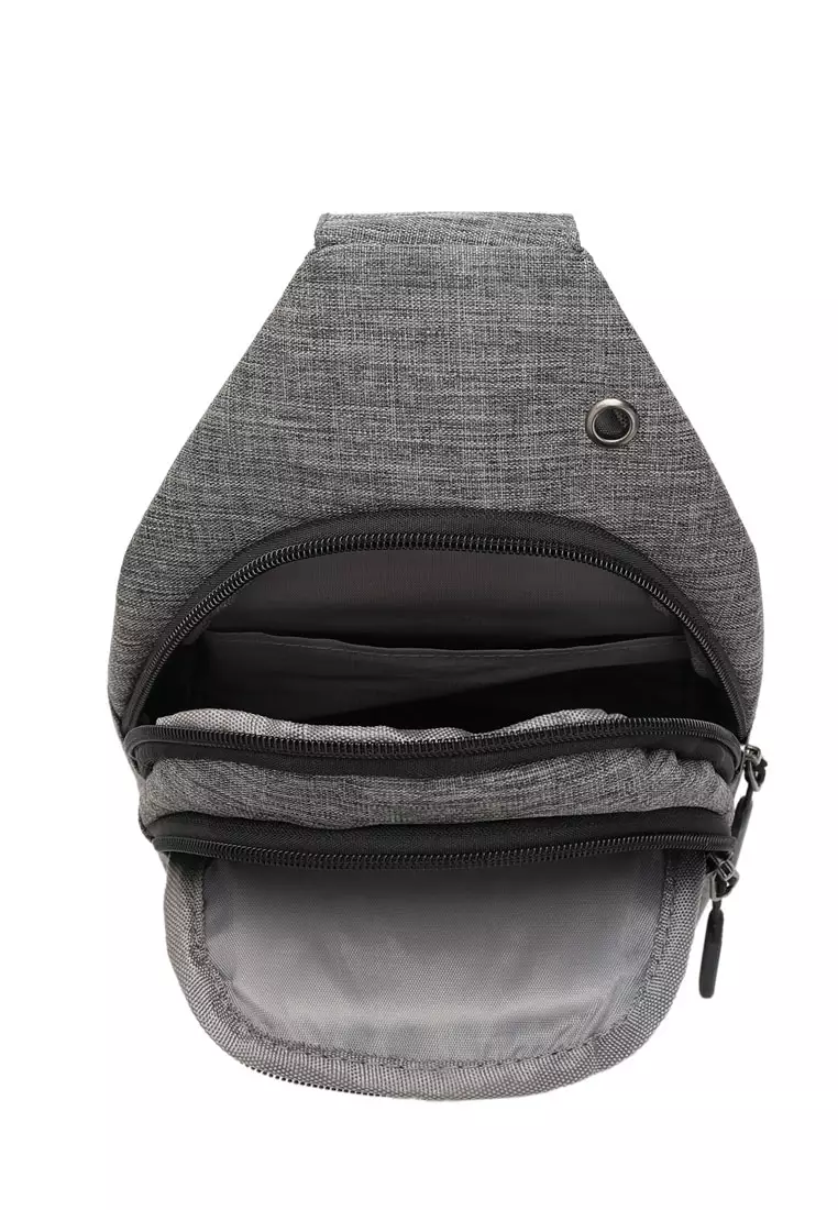 Men's Chest Bag / Sling Bag / Crossbody Bag (Tas Dada / Tas Selempang Pria) - Abu-Abu
