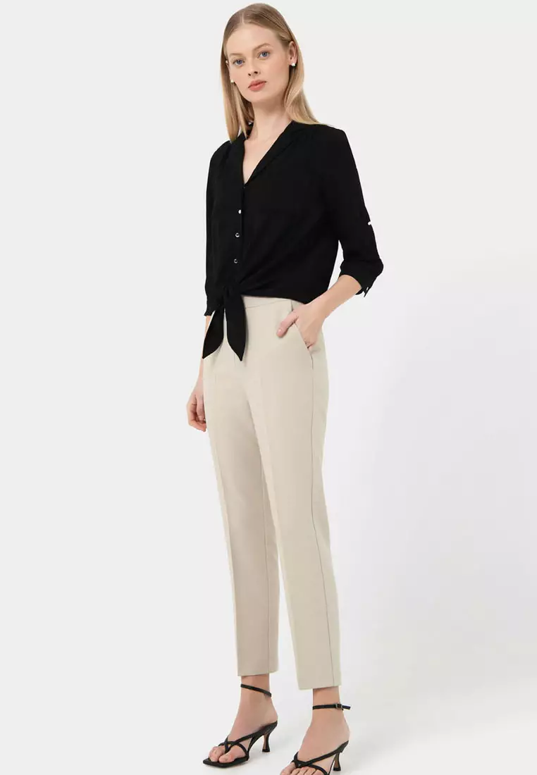 Zeny Slim Fit Cropped Pant