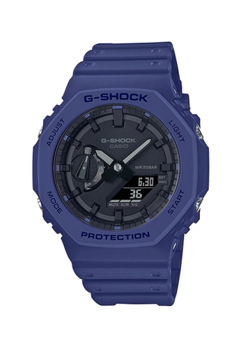 G-SHOCK blue Casio G-Shock Men's Analog-Digital Watch GA-2100-2A Carbon Core Guard Navy Blue Resin Band Sport Watch 38B0AAC26C5318GS_1