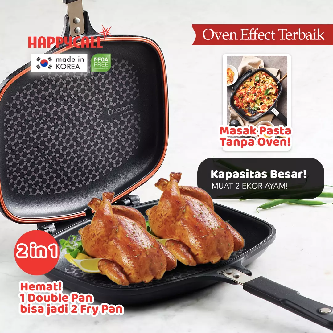 Jual Happycall New Happycall IH Synchro Double Pan Jumbo Grill Versi 2 Original 2023 ZALORA
