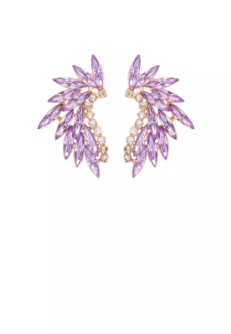 Gold angel sales wing stud earrings