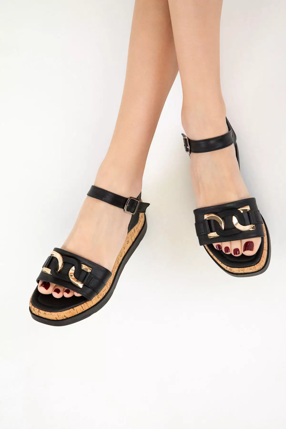 Women's Black Sandals 20326