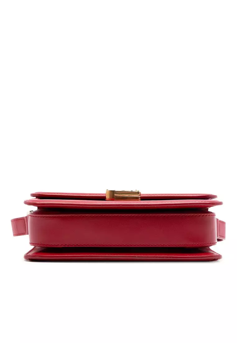 Pre-Loved Saint Laurent Small Calfskin Solferino Satchel In Box