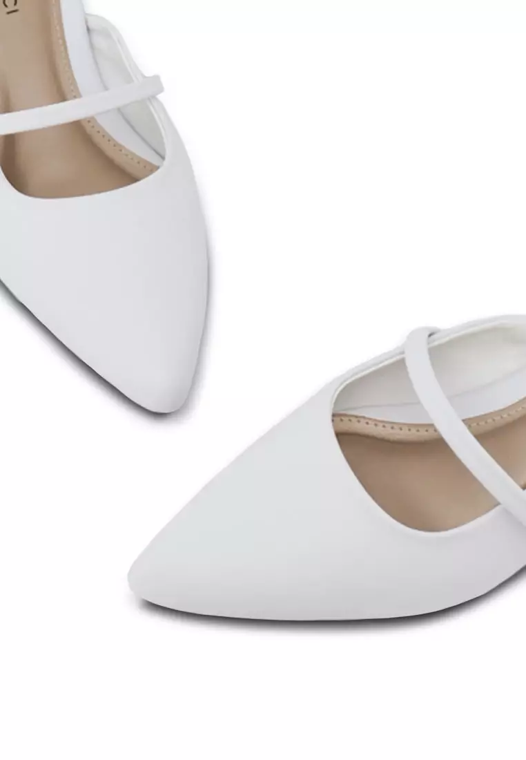 VIVI NICI - Lillie Sandal Mules Hak 3 Cm Clean White