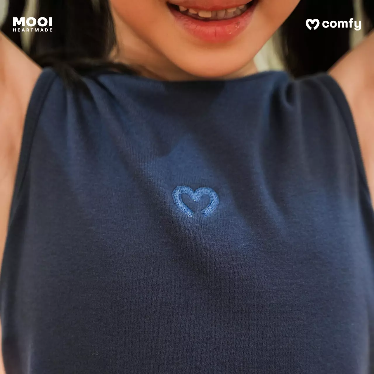 Mooi Atasan Anak Perempuan Comfy Sleeveless Top - Sky Blue