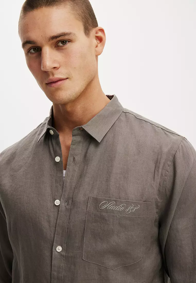 Relaxed Linen Long Sleeve Shirt