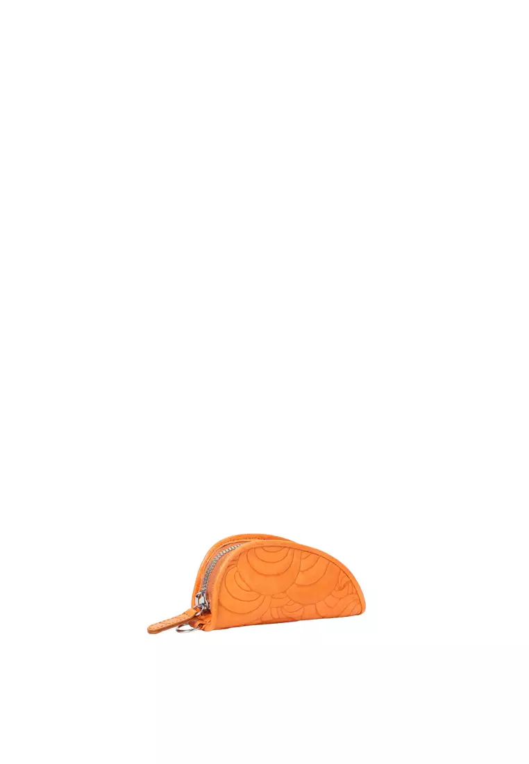 拉鏈鎖匙包 - 橙色