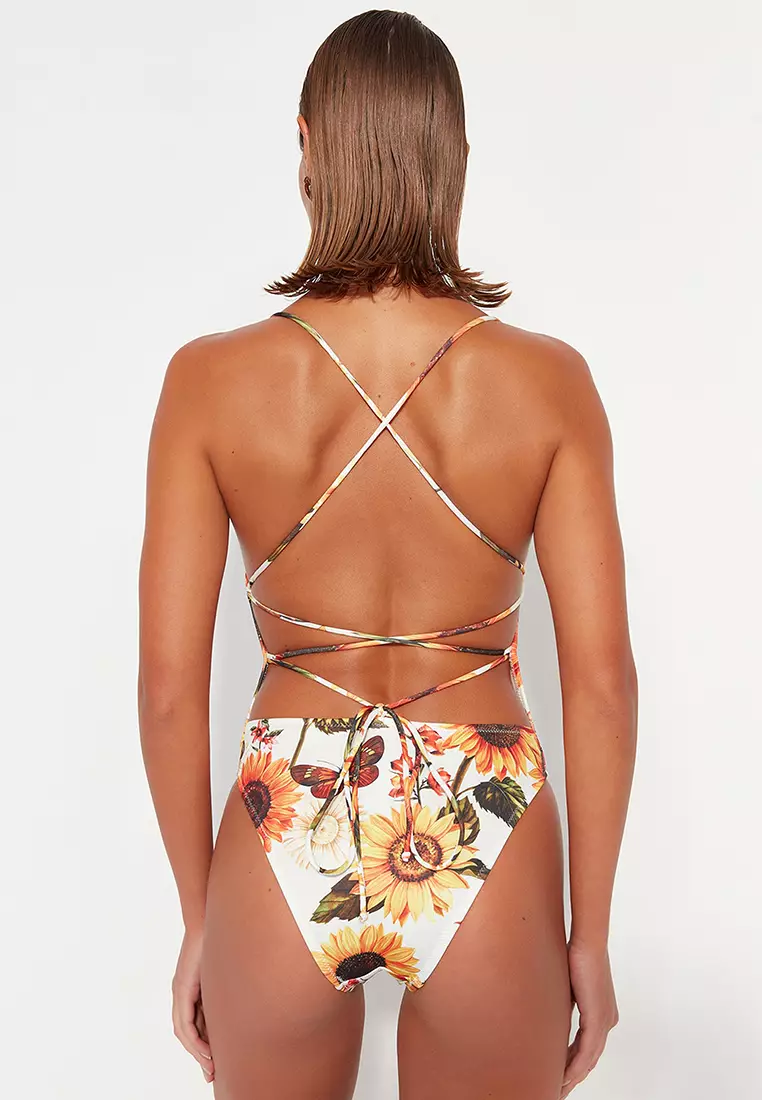 Buy Trendyol Floral Printed Swimsuit 2024 Online