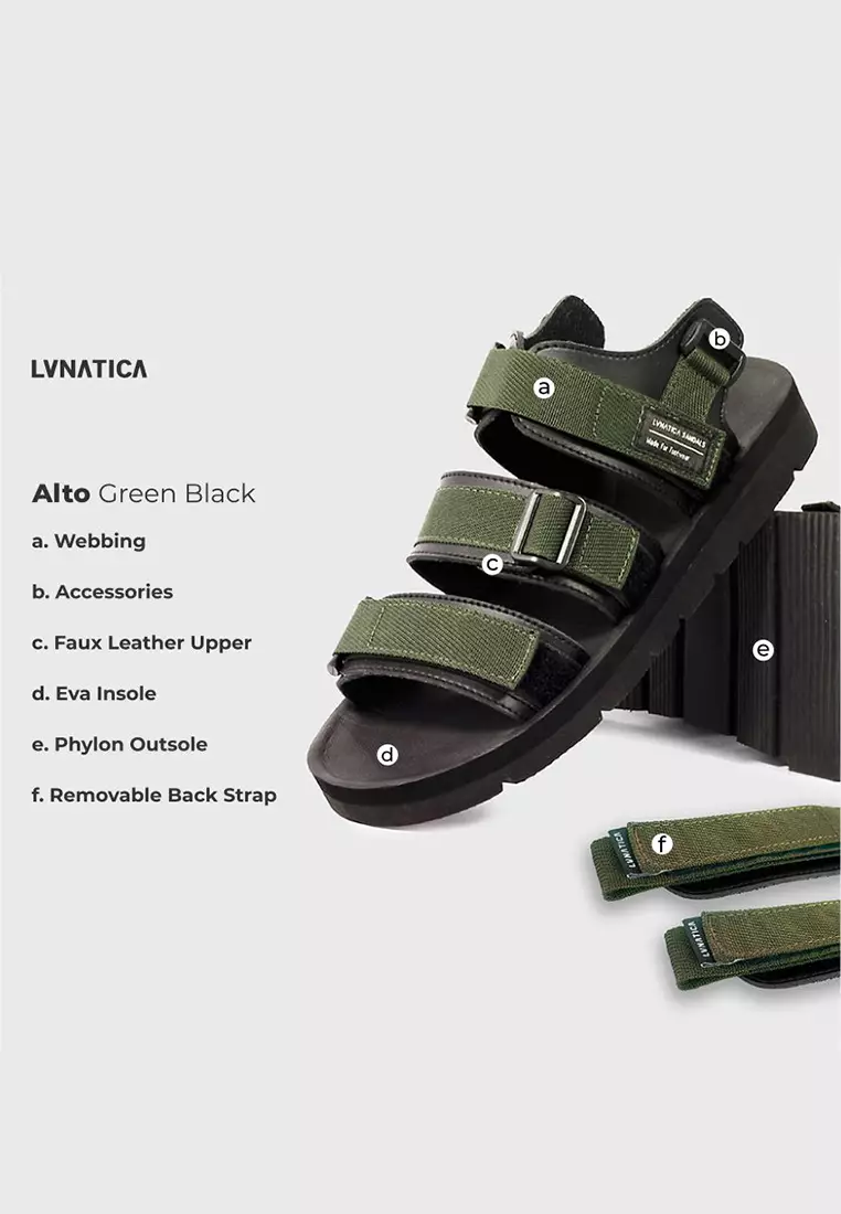 Alto Green Black Mountain Sandals