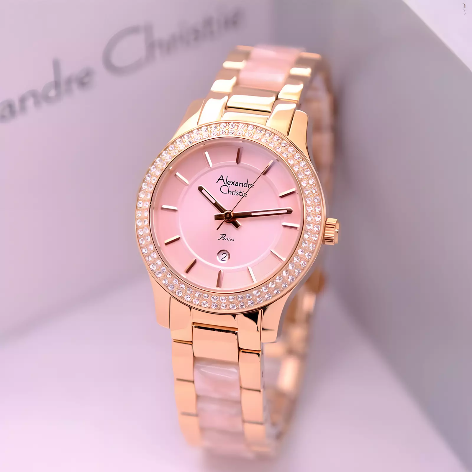 Jam Tangan Analog Wanita - Passion Series - Rose Gold Light Pink - Stainless Steel - 2463 LDBRGPN