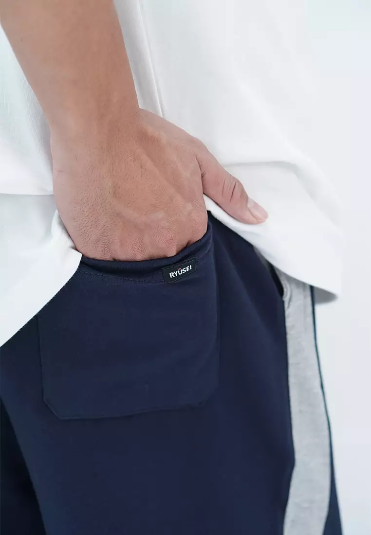 Ryusei Celana Baggy Pria Hayashi Ka Navy