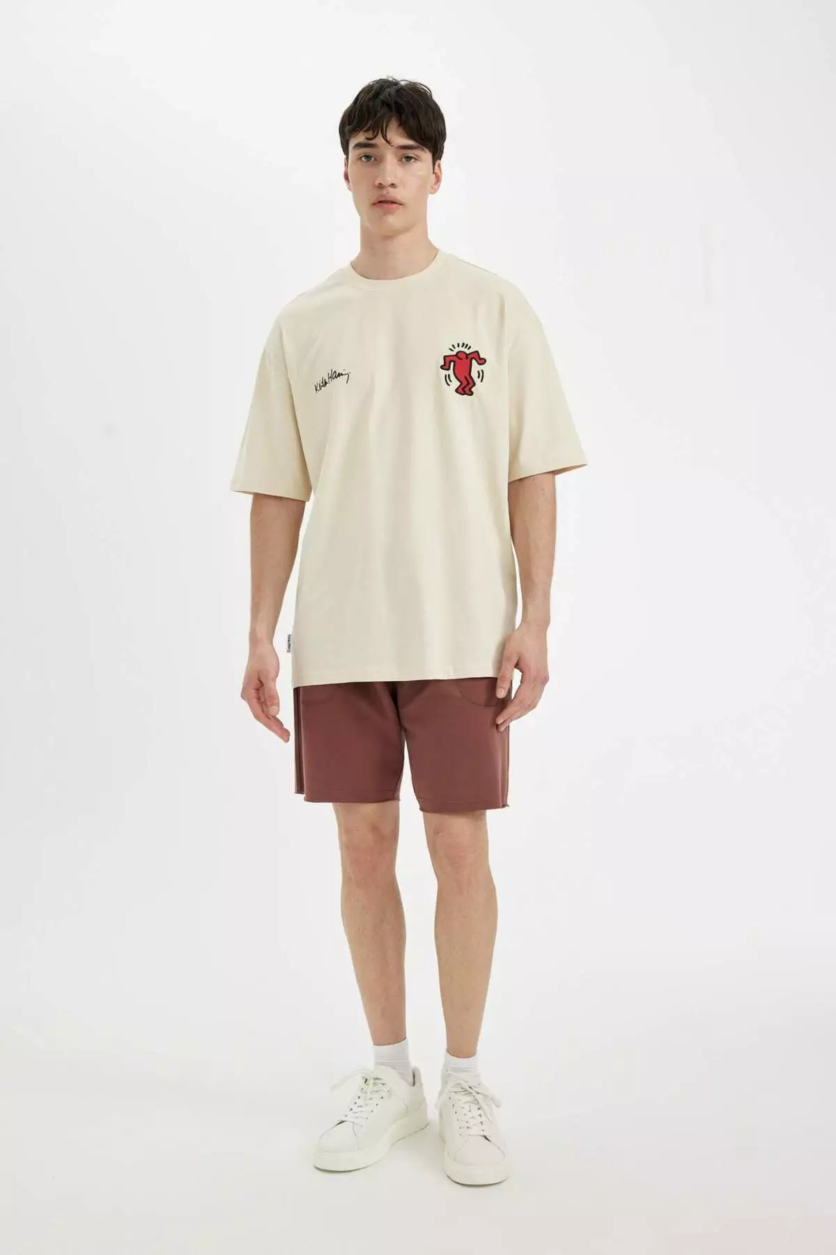 100% Cotton Slim Fit Slim Fit Narrow Leg Pocket Basic Plain Shorts B8673Ax24Sm